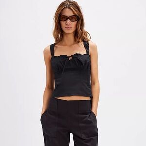 Free People Black Heartbreaker Top